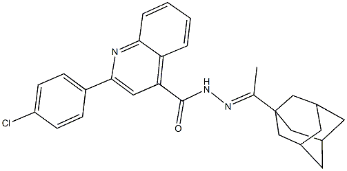 N'-[1-(1-adamantyl)ethylidene]-2-(4-chlorophenyl)-4-quinolinecarbohydrazide Structure