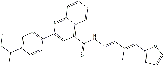 2-(4-sec-butylphenyl)-N'-[3-(2-furyl)-2-methyl-2-propenylidene]-4-quinolinecarbohydrazide|