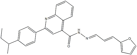 2-(4-sec-butylphenyl)-N'-[3-(2-furyl)-2-propenylidene]-4-quinolinecarbohydrazide|