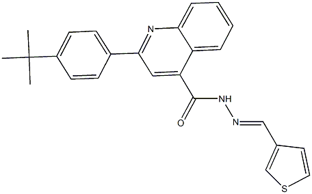 2-(4-tert-butylphenyl)-N'-(3-thienylmethylene)-4-quinolinecarbohydrazide Struktur