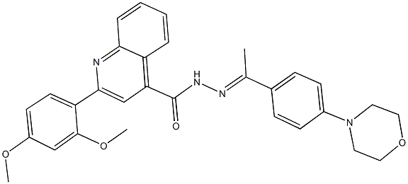 2-(2,4-dimethoxyphenyl)-N'-{1-[4-(4-morpholinyl)phenyl]ethylidene}-4-quinolinecarbohydrazide