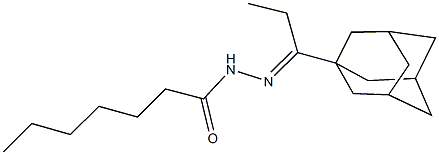 N'-[1-(1-adamantyl)propylidene]heptanohydrazide Structure