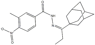 N'-[1-(1-adamantyl)propylidene]-4-nitro-3-methylbenzohydrazide Struktur