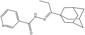 N'-[1-(1-adamantyl)propylidene]nicotinohydrazide Structure
