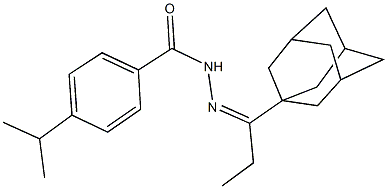 N'-[1-(1-adamantyl)propylidene]-4-isopropylbenzohydrazide Struktur