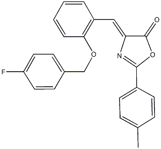 4-{2-[(4-fluorobenzyl)oxy]benzylidene}-2-(4-methylphenyl)-1,3-oxazol-5(4H)-one Structure