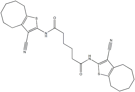 445251-67-2 N~1~,N~6~-bis(3-cyano-4,5,6,7,8,9-hexahydrocycloocta[b]thien-2-yl)hexanediamide