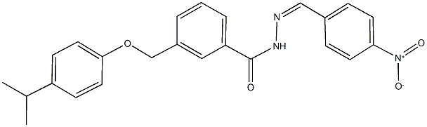 445258-67-3 N'-{4-nitrobenzylidene}-3-[(4-isopropylphenoxy)methyl]benzohydrazide