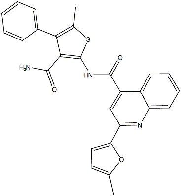 N-[3-(aminocarbonyl)-5-methyl-4-phenyl-2-thienyl]-2-(5-methyl-2-furyl)-4-quinolinecarboxamide|