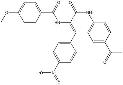N-(1-[(4-acetylanilino)carbonyl]-2-{4-nitrophenyl}vinyl)-4-methoxybenzamide Structure