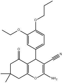 2-amino-4-[3-(ethyloxy)-4-(propyloxy)phenyl]-7,7-dimethyl-5-oxo-5,6,7,8-tetrahydro-4H-chromene-3-carbonitrile|