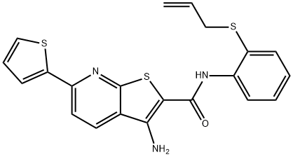N-[2-(allylsulfanyl)phenyl]-3-amino-6-(2-thienyl)thieno[2,3-b]pyridine-2-carboxamide Struktur