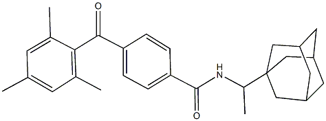 N-[1-(1-adamantyl)ethyl]-4-(mesitylcarbonyl)benzamide Struktur