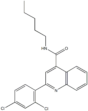 2-(2,4-dichlorophenyl)-N-pentyl-4-quinolinecarboxamide Struktur