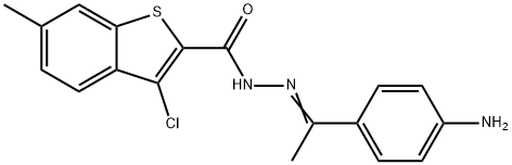 N'-[1-(4-aminophenyl)ethylidene]-3-chloro-6-methyl-1-benzothiophene-2-carbohydrazide|