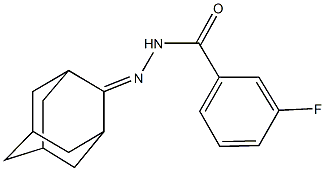3-fluoro-N'-tricyclo[3.3.1.1~3,7~]dec-2-ylidenebenzohydrazide Struktur