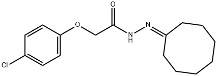 2-(4-chlorophenoxy)-N'-cyclooctylideneacetohydrazide Structure