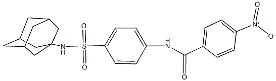 N-{4-[(1-adamantylamino)sulfonyl]phenyl}-4-nitrobenzamide Struktur