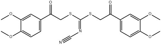 bis[2-(3,4-dimethoxyphenyl)-2-oxoethyl] cyanodithioimidocarbonate Structure