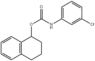 1,2,3,4-tetrahydro-1-naphthalenyl 3-chlorophenylcarbamate Struktur