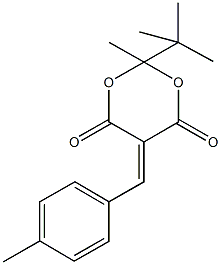 2-tert-butyl-2-methyl-5-(4-methylbenzylidene)-1,3-dioxane-4,6-dione Struktur