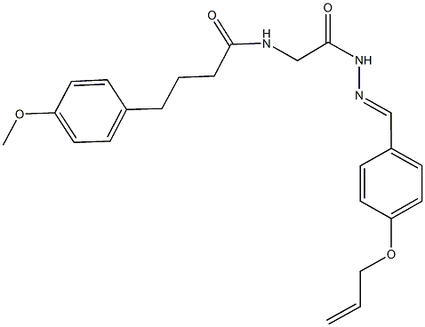 N-(2-{2-[4-(allyloxy)benzylidene]hydrazino}-2-oxoethyl)-4-(4-methoxyphenyl)butanamide Struktur