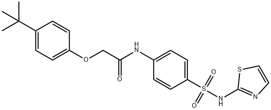 2-(4-tert-butylphenoxy)-N-{4-[(1,3-thiazol-2-ylamino)sulfonyl]phenyl}acetamide Struktur
