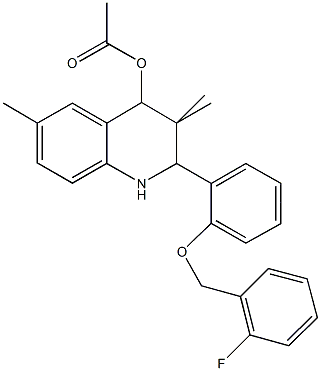 2-{2-[(2-fluorobenzyl)oxy]phenyl}-3,3,6-trimethyl-1,2,3,4-tetrahydro-4-quinolinyl acetate|