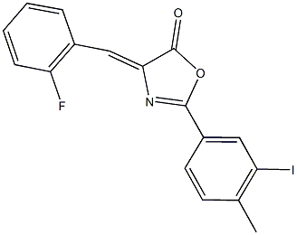 4-(2-fluorobenzylidene)-2-(3-iodo-4-methylphenyl)-1,3-oxazol-5(4H)-one|