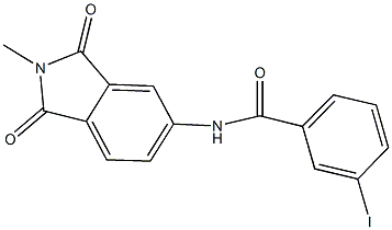 3-iodo-N-(2-methyl-1,3-dioxo-2,3-dihydro-1H-isoindol-5-yl)benzamide 结构式