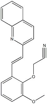 {2-methoxy-6-[2-(2-quinolinyl)vinyl]phenoxy}acetonitrile Struktur