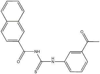 N-(3-acetylphenyl)-N'-(2-naphthoyl)thiourea Structure