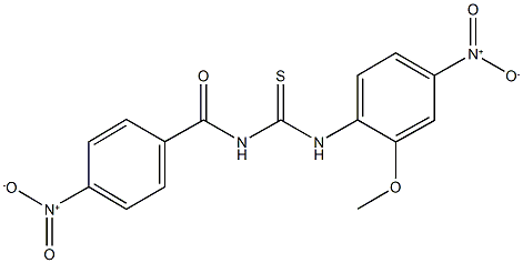 N-[4-nitro-2-(methyloxy)phenyl]-N'-({4-nitrophenyl}carbonyl)thiourea Structure