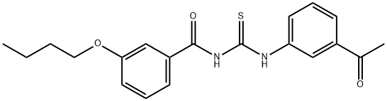 N-(3-acetylphenyl)-N'-(3-butoxybenzoyl)thiourea Struktur