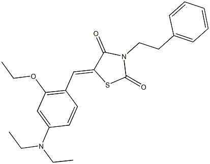 445429-71-0 5-[4-(diethylamino)-2-ethoxybenzylidene]-3-(2-phenylethyl)-1,3-thiazolidine-2,4-dione