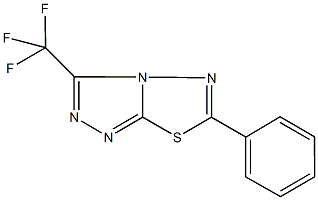 6-phenyl-3-(trifluoromethyl)[1,2,4]triazolo[3,4-b][1,3,4]thiadiazole Struktur