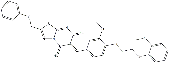 5-imino-6-{3-methoxy-4-[2-(2-methoxyphenoxy)ethoxy]benzylidene}-2-(phenoxymethyl)-5,6-dihydro-7H-[1,3,4]thiadiazolo[3,2-a]pyrimidin-7-one|