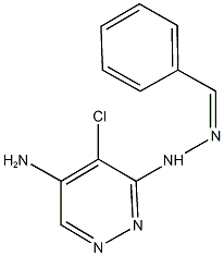 benzaldehyde (5-amino-4-chloro-3-pyridazinyl)hydrazone Structure