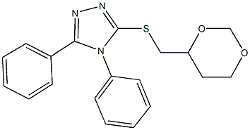 1,3-dioxan-4-ylmethyl 4,5-diphenyl-4H-1,2,4-triazol-3-yl sulfide 结构式