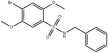 N-benzyl-4-bromo-2,5-dimethoxybenzenesulfonamide Structure