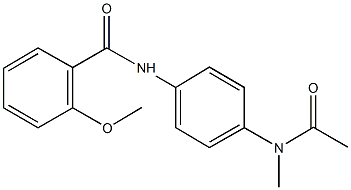 N-{4-[acetyl(methyl)amino]phenyl}-2-methoxybenzamide Struktur