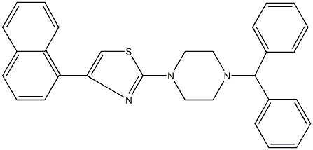 1-benzhydryl-4-[4-(1-naphthyl)-1,3-thiazol-2-yl]piperazine Structure