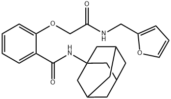 N-(1-adamantyl)-2-{2-[(2-furylmethyl)amino]-2-oxoethoxy}benzamide Struktur