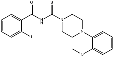 2-iodo-N-{[4-(2-methoxyphenyl)-1-piperazinyl]carbothioyl}benzamide|