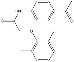 N-(4-acetylphenyl)-2-(2,6-dimethylphenoxy)acetamide Structure