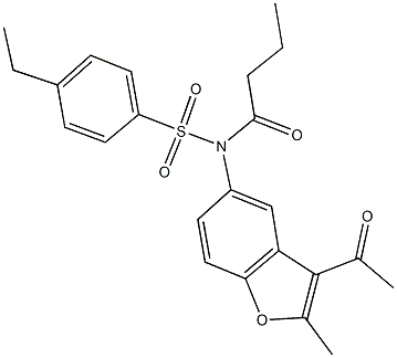 448208-73-9 N-(3-acetyl-2-methyl-1-benzofuran-5-yl)-N-butyryl-4-ethylbenzenesulfonamide