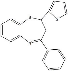 4-phenyl-2-(2-thienyl)-2,3-dihydro-1,5-benzothiazepine Structure