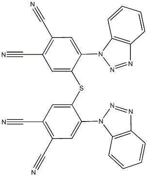 4-(1H-1,2,3-benzotriazol-1-yl)-5-{[2-(1H-1,2,3-benzotriazol-1-yl)-4,5-dicyanophenyl]sulfanyl}phthalonitrile Structure