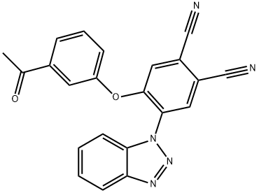 4-(3-acetylphenoxy)-5-(1H-1,2,3-benzotriazol-1-yl)phthalonitrile Structure