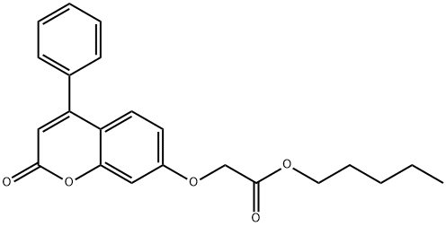 pentyl [(2-oxo-4-phenyl-2H-chromen-7-yl)oxy]acetate Structure